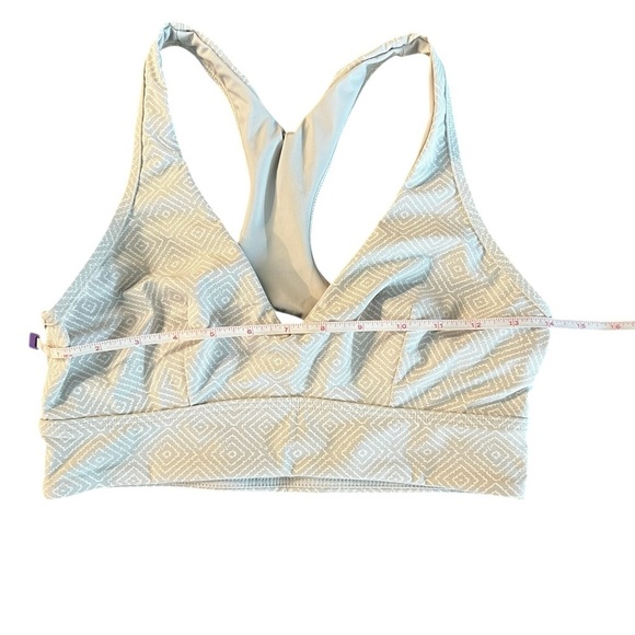 Running Bare Cream & White Sports Bra with Racerback Design Size 6-8 - Picture 4 of 8
